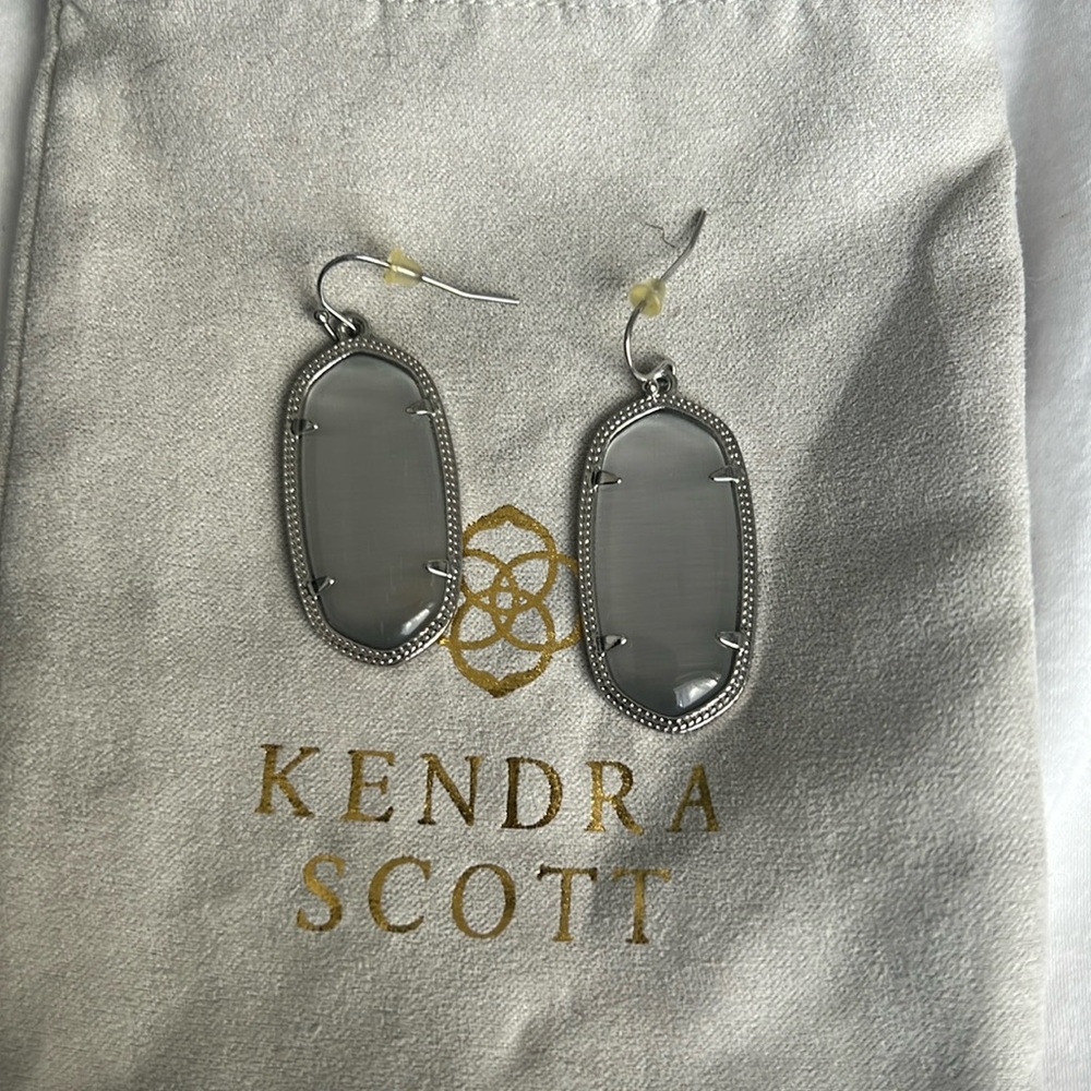 Kendra Scott clear quartz earrings